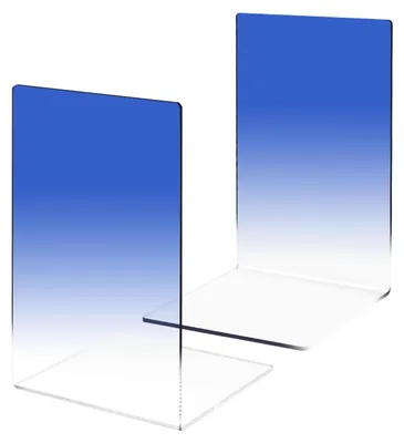 Produktbild von Bücherstützen, rutschfest - Transparentes Acryl - Schreibtisch-Organizer für Bücher - Schulbedarf - 1 Paar - Bücherhalter