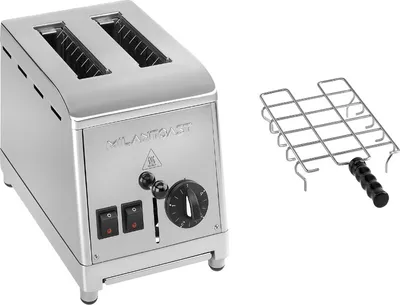 Produktbild von Milantoast Edelstahltoaster mit Brötchenaufsatz