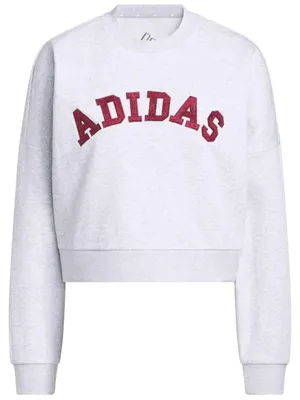 Image de Sweatshirt Adidas Chenille Logo Graphic "Light Grey Heather" pour Femme