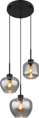 Produktbild von Globo Lighting Hängeleuchte Metall schwarz matt, 3x E27