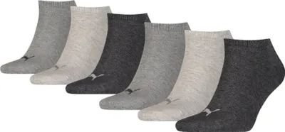 Produktbild von PUMA Uni Sneaker-Socken, 6er Pack - ECOM, Damen, Herren, Logo, einfarbig Grau 39-42