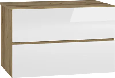 Produktbild von NABBI Badezimmerschrank unter dem Waschbecken Ballett S80 - Gold basteln / weißer Glanz