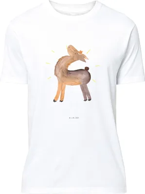 Produktbild von Mr. & Mrs. Panda Tshirt Lama Stolz - Weiß - Geschenk, Familie, oberteil, Family, Freundin, S T-Shirt, Lamas, Beste, Shirt, Lustiges