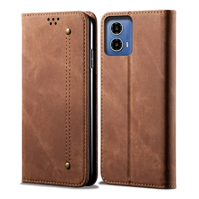Obrázek produktu pro Pouzdro pro Motorola Moto G85, Kožené Peněženkové Pouzdro s Magnetickým Uzavíráním a Stojánkem hnědé