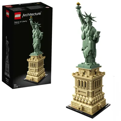 Produktbild von LEGO Architecture Freiheitsstatue, großes Set, Modellbausatz, New York Souvenir, eignet sich als Home- und Büro-Deko, Geschenkidee für Kinder und Erwachsene 21042