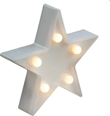 Zdjęcie produktu dla Gwiazdka 5 LED, metalowa, podświetlana, 12 cm