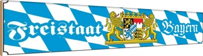 Produktbild von vianmo Holzschild 10x46 cm Freistaat Bayern Deutschland