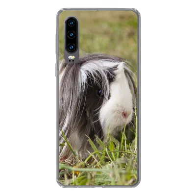 Produktbild von MuchoWow® Handyhülle Schutzhülle Hülle für Huawei P30 Langhaar-Meerschweinchen Silikon Softcase Handy Hülle - Kartenbesitzer
