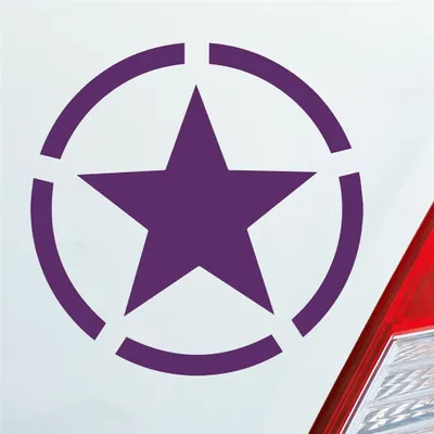 Produktbild von Auto Aufkleber Army Stern Star USA Amerika Militär Armee 10x10 cm Lila Sticker Heckscheibenaufkleber