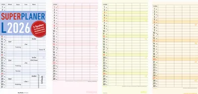 Produktbild von Alpha Edition - Superplaner L Familienkalender 2026 - 22x45