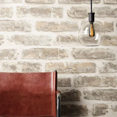 Produktbild von NEWROOM Tapete Creme Vliestapete Mauer - Ziegelstein Jung Beige Creme Stein  Backstein Modern Mauerwerk
