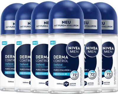 Produktbild von NIVEA Deodorant Men Derma Control Defend Roll-On 6 x 50ml