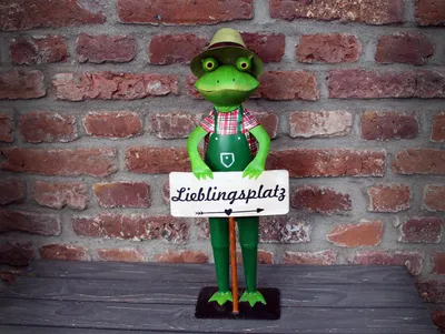 Produktbild von Gartenfigur Opa Frosch Lieblingsplatz
