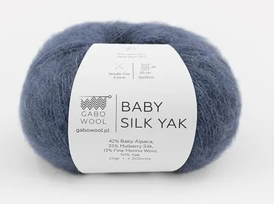 Zdjęcie produktu dla Włóczka Gabo Wool Baby Silk Yak 9917 / szaro-niebieski