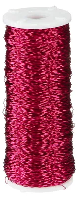 Produktbild von Bouilloneffektdraht Ø0,30mm 100g/140m Pink – Basteldraht Dekodraht für Blumen und Fenster
