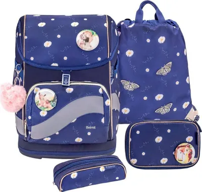 Produktbild von Belmil Smarty Plus Premium Schulranzen Set 5-teilig "Daisy"