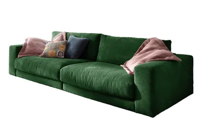 Zdjęcie produktu dla KAWOLA Sofa E 3-osobowa Kord szmaragdowy