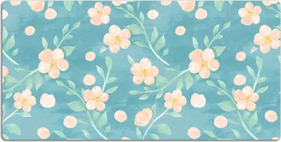Produktbild von Schreibtischmatte Tischunterlage 90x45 cm Mauspad - Pastellblumen