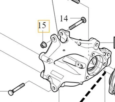 Image de VOLVO C40 XC40 Ecrou de boulon de bras de suspension arrière M12x15.3 OE