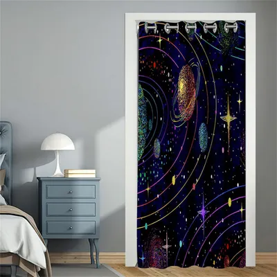 Produktbild von Verdunklungsvorhang mit Ösen Sternenhimmel 167x228cm