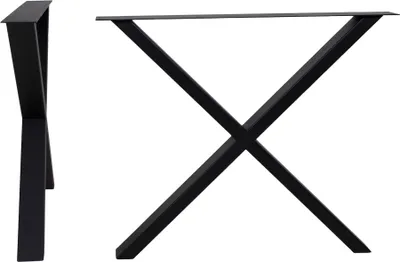 Produktbild von Tischbein >Nimes< in Schwarz, Metall - 8x72x86cm (BxHxT)