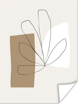 Produktbild von MuchoWow® Poster Blumen - Minimalismus - Pastell 30x40 cm - Wandplakat - Poster Kinderzimmer