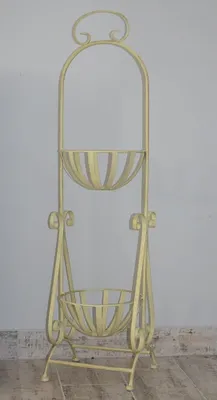 Immagine prodotto di Portafiori bianco a due livelli in stile provenzale
