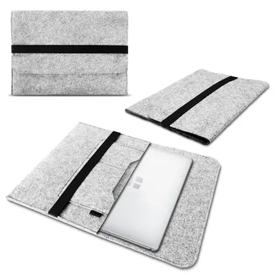Produktbild von Tasche Notebook Filz Hülle Sleeve Cover Schutzhülle Laptop Case Tablet MacbookGröße:12.5 - 13.3 -14 Zoll;Farbe Filz Sleeve:Hell Grau
