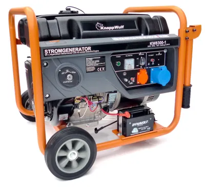 Produktbild von Benzinbetriebener Stromgenerator – 7,7 kW Leistung – 230 V – 25-Liter-Tank – Mobiler Notstromgenerator