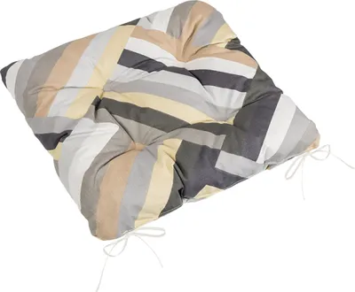 Obrázok produktu pre Prešívaný sedák Adéla – 40 x 40 cm – sivý, béžový