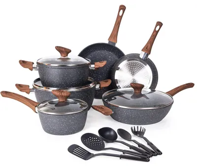 Produktbild von Set aus 15 Antihaft-Pfannen und -Töpfen