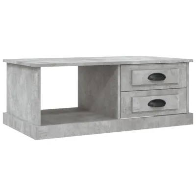 Image de vidaXL Table basse gris béton 90x50x35 cm Bois composite