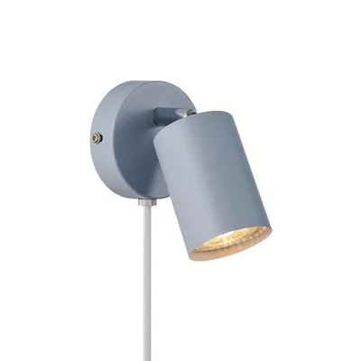 A close-up studio shot of a modern wall lamp.