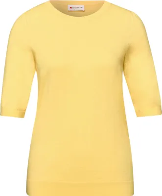 Produktbild von Street One Kurzarm-Pullover 'Pullover in Unifarbe', A303768, bloom yellow, Gr. 40