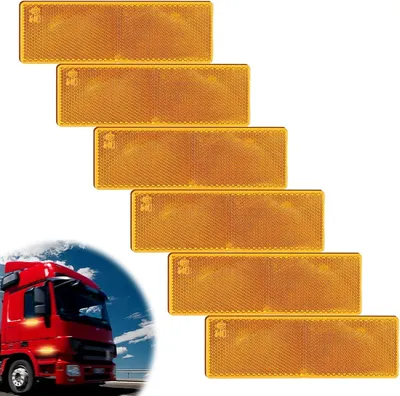 Imagen del producto de Reflectores naranjas - Juego de 6 - 14,8 x 4,8 cm