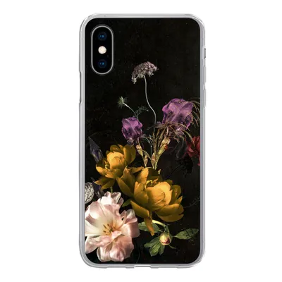 Produktbild von MuchoWow® Handyhülle Schutzhülle Hülle für iPhone X Blumen - Muster - Pflanzen Silikon Softcase Handy Hülle - Handyhülle
