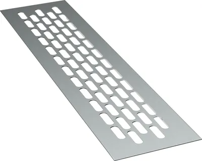 Produktbild von 1 x sossai Lüftungsgitter 44 x 6cm in Aluminium Design Belüftungsgitter Türgitter Stegblech Abluft