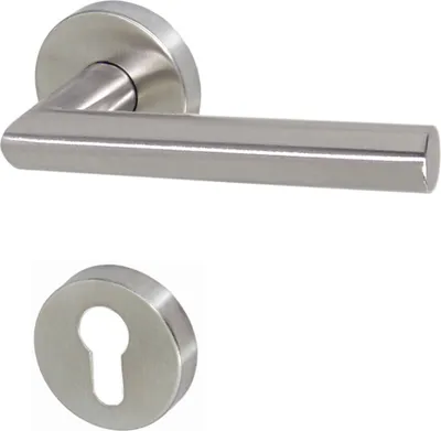 Produktbild von Edelstahl Türbeschlag TA-1206 R PZ Türdrücker Türgriffe Türklinke