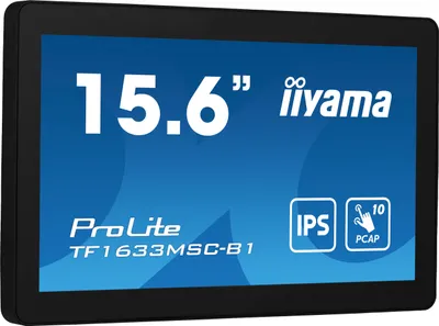 Produktbild von iiyama ProLite TF1633MSC-B1 Computerbildschirm 39,6 cm (15.6") 1920 x 1080 Pixel Full HD Touchscreen Schwarz