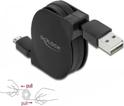 Obrázok produktu pre DeLOCK 85761, 1 m, USB A, Micro-USB B, Čierna