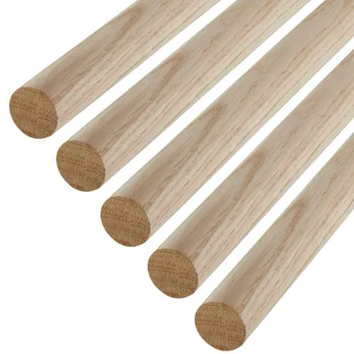 Produktbild von SOTECH Rundstab Eiche Ø 30 mm, Länge 800 mm – Holzstab für Schrank, Kleiderstange (5 Stück)