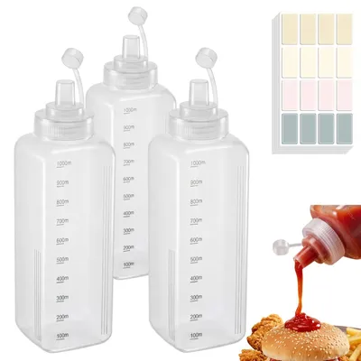 Zdjęcie produktu dla Zestaw 3 butelek z dozownikiem, pojemność 1000 ml