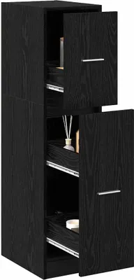 Image de vidaXL Armoire à pharmacie Chêne noir 30 x 41 x 118 cm Bois composite