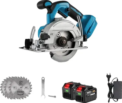 Obrázek produktu pro Elektrická okružní pila, 18V akumulátor, bezkartáčový motor s 11000 ot/min, akumulátor 2-928VF