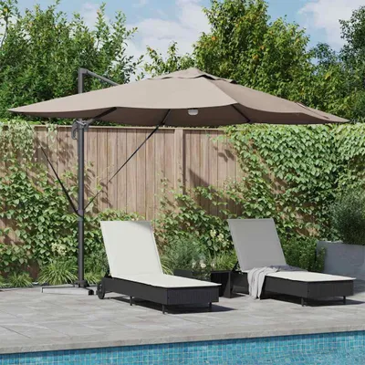 Produktbild von Maison Exclusive - Sonnenschirm 351 x 250 x 253 cm Polyester und Aluminium Taupe