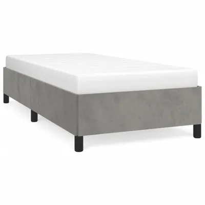 Image de vidaXL Cadre de lit sans matelas gris clair 80x200 cm velours