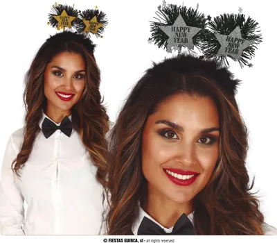 Immagine prodotto di Fascia di Capodanno Star Glitter New Year Celebration Accessory Party Decoration Festive Headdress Cheerful Design Modern Styling Trend 2024, Colore: Multicolore