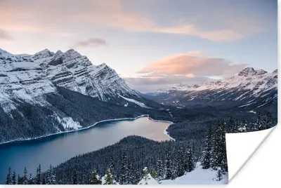 Produktbild von MuchoWow® Poster Blick auf den Banff National Park in Kanada im Winter 90x60 cm - Schlafzimmer
