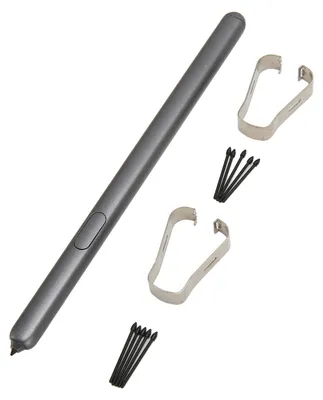 Image de Stylet pour tablette avec 10 embouts, sensibilité à la pression de 4096 niveaux, contrôle précis, compatible avec la Galaxy Tab S6 10,5 pouces, gris