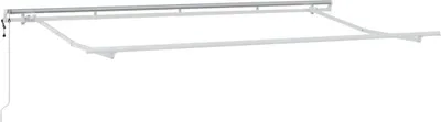 Image de vidaXL Cadre de store blanc 4 x 2 m métal